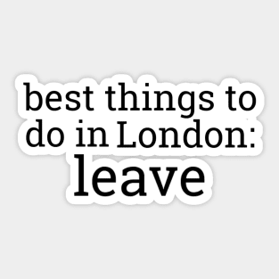 Best Things To Do In London Sticker